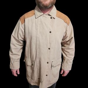 Vintage Australian Outback men's large tan chore‎ work equestrian jacket
